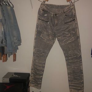 Denim jeans grayish